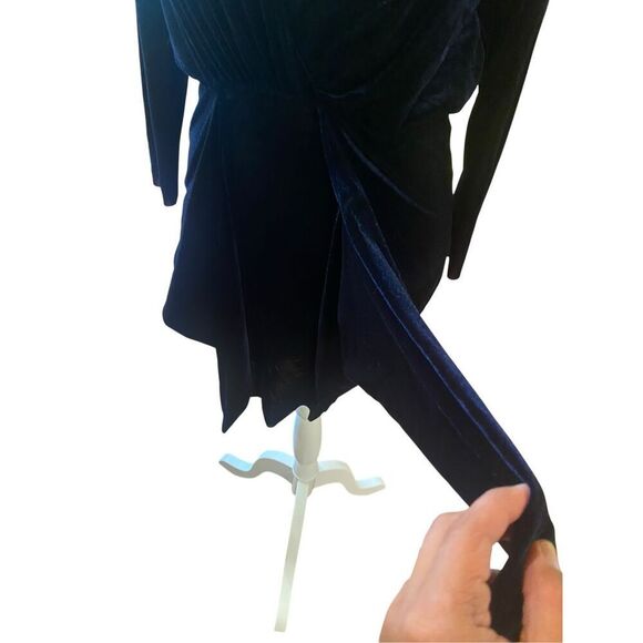 MISA Los Ángeles Velvet Ophelie Sheath Size 8 Dark Navy MSRP: $264 - Picture 7 of 11